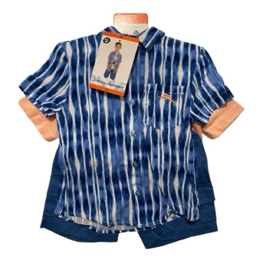 Tommy Bahama Toddler Boys 3-Piece Outfit Set Size 2T NWT